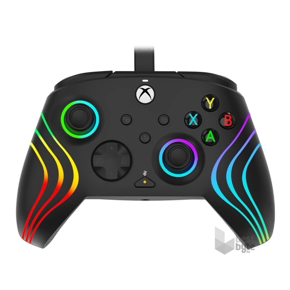 PDP 049-024 Afterglow Wave Xbox Series X|S/Xbox One/PC vezetékes fekete kontroller