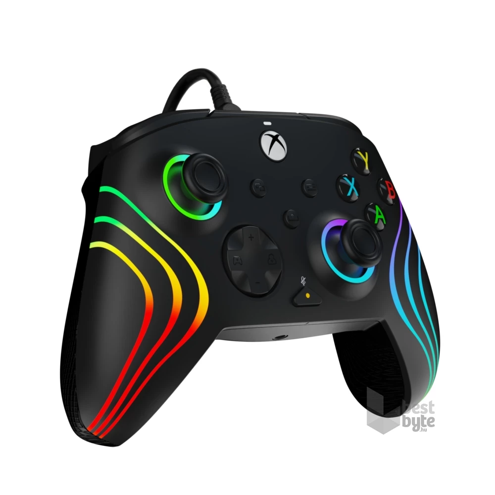 PDP 049-024 Afterglow Wave Xbox Series X|S/Xbox One/PC vezetékes fekete kontroller