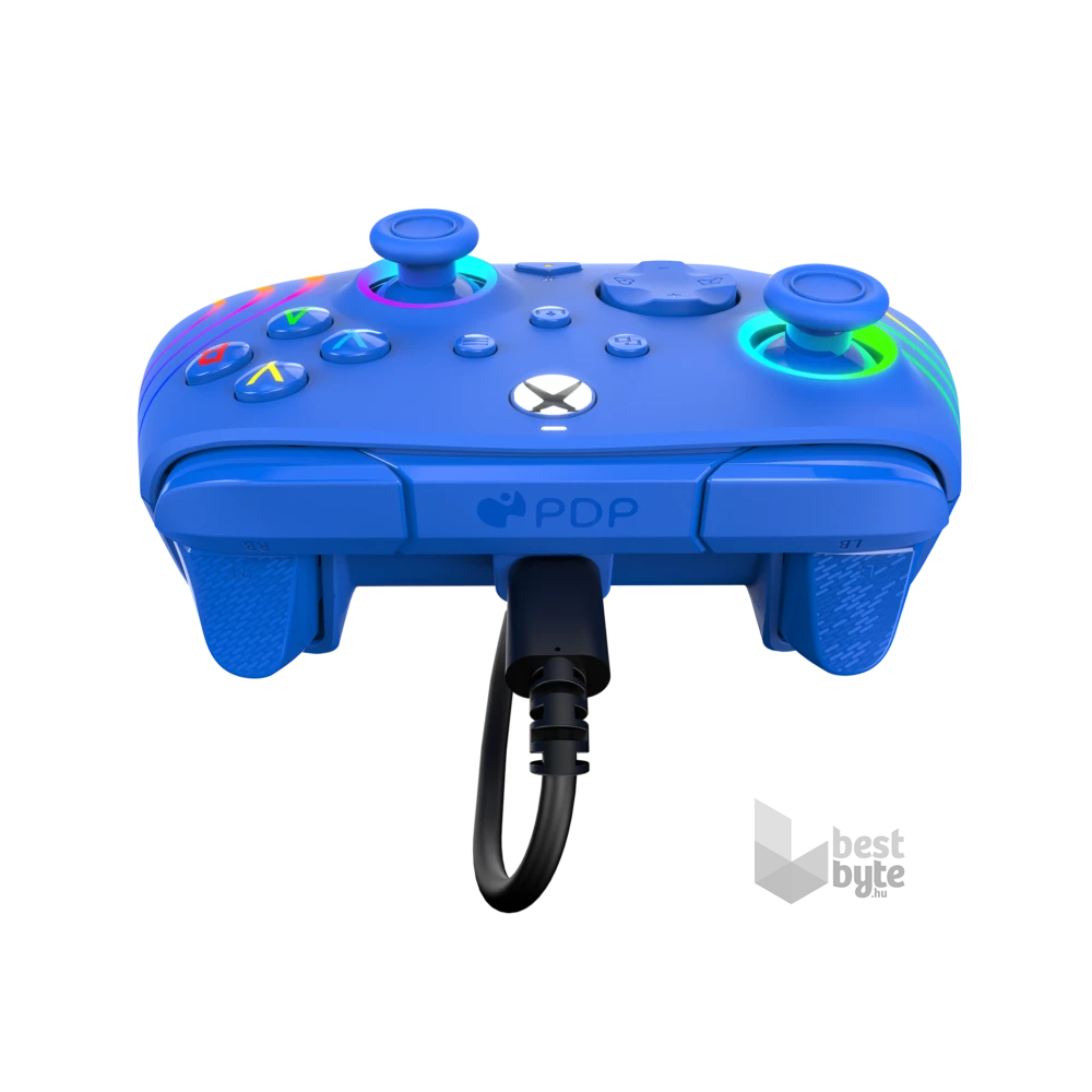 PDP 049-024-BL Afterglow Wave Xbox Series X|S/Xbox One/PC vezetékes RGB LED kék kontroller
