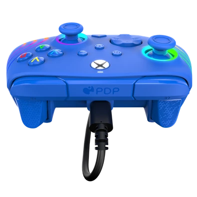 PDP 049-024-BL Afterglow Wave Xbox Series X|S/Xbox One/PC vezetékes RGB LED kék kontroller