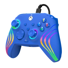 PDP 049-024-BL Afterglow Wave Xbox Series X|S/Xbox One/PC vezetékes RGB LED kék kontroller