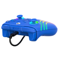 PDP 049-024-BL Afterglow Wave Xbox Series X|S/Xbox One/PC vezetékes RGB LED kék kontroller