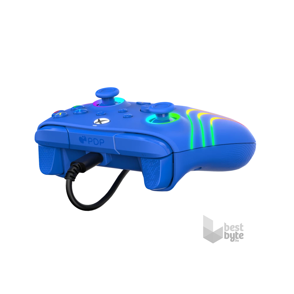 PDP 049-024-BL Afterglow Wave Xbox Series X|S/Xbox One/PC vezetékes RGB LED kék kontroller