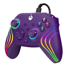 PDP 049-024-PR Afterglow Wave Xbox Series X|S/Xbox One/PC RGB LED lila vezetékes kontroller