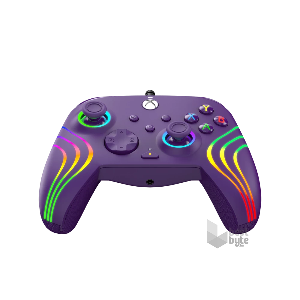 PDP 049-024-PR Afterglow Wave Xbox Series X|S/Xbox One/PC vezetékes RGB LED lila kontroller