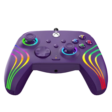 PDP 049-024-PR Afterglow Wave Xbox Series X|S/Xbox One/PC RGB LED lila vezetékes kontroller
