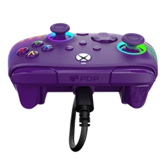PDP 049-024-PR Afterglow Wave Xbox Series X|S/Xbox One/PC RGB LED lila vezetékes kontroller
