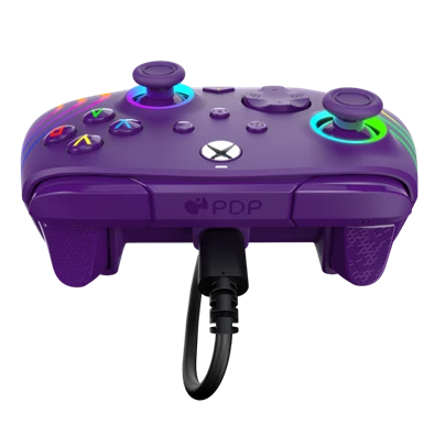 PDP 049-024-PR Afterglow Wave Xbox Series X|S/Xbox One/PC RGB LED lila vezetékes kontroller