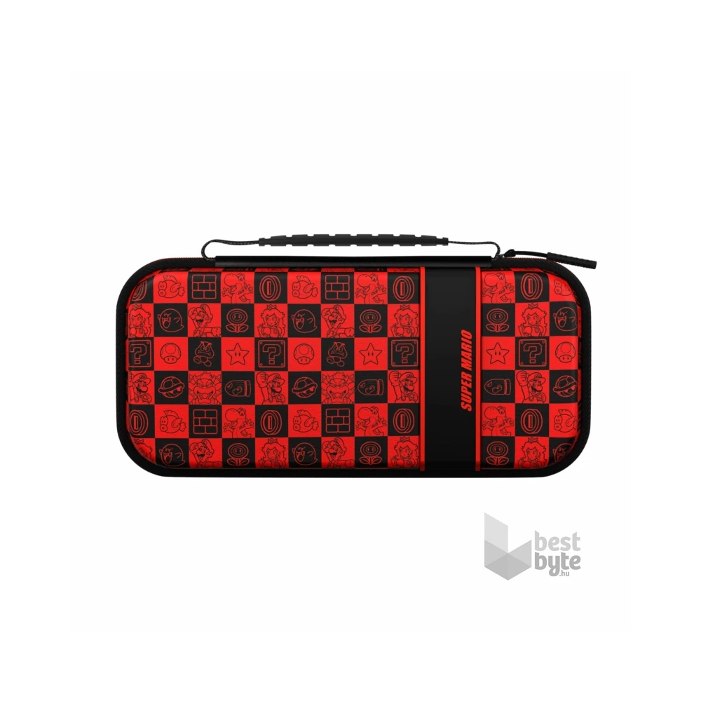 PDP 500-224-SPIG Plus Glow Nintendo Switch/Lite/OLED Mario Icon Glow in the Dark utazótok