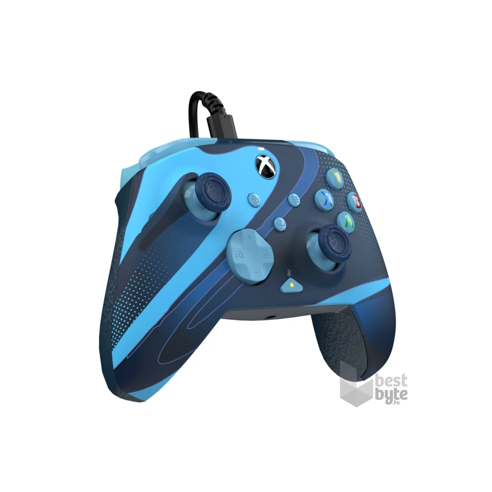 PDP 049-023-BLTD Rematch Glow Adevanced Xbox Series X|S/Xbox One/PC vezetékes Blue Tide Glow in the Dark kontroller