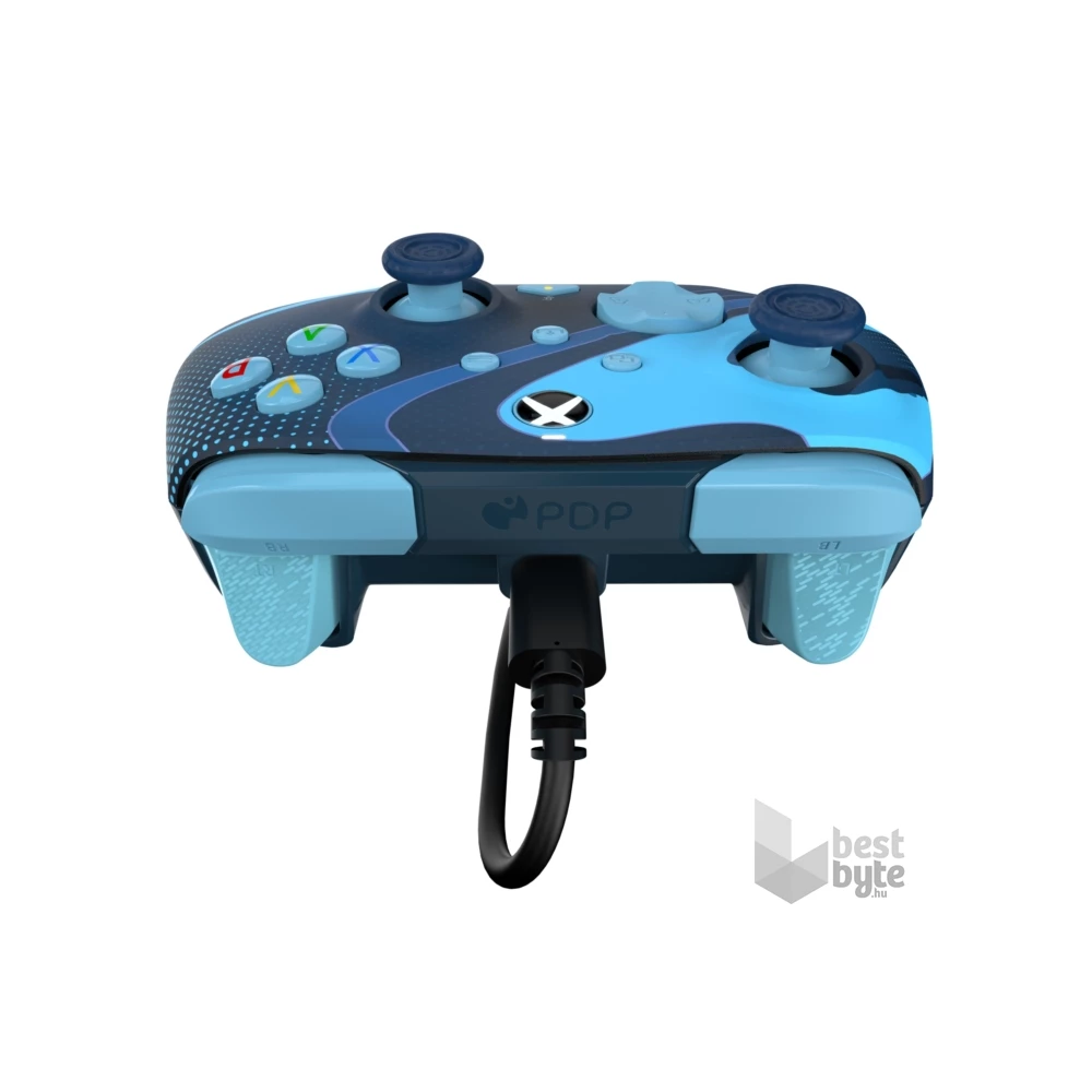 PDP 049-023-BLTD Rematch Glow Adevanced Xbox Series X|S/Xbox One/PC vezetékes Blue Tide Glow in the Dark kontroller
