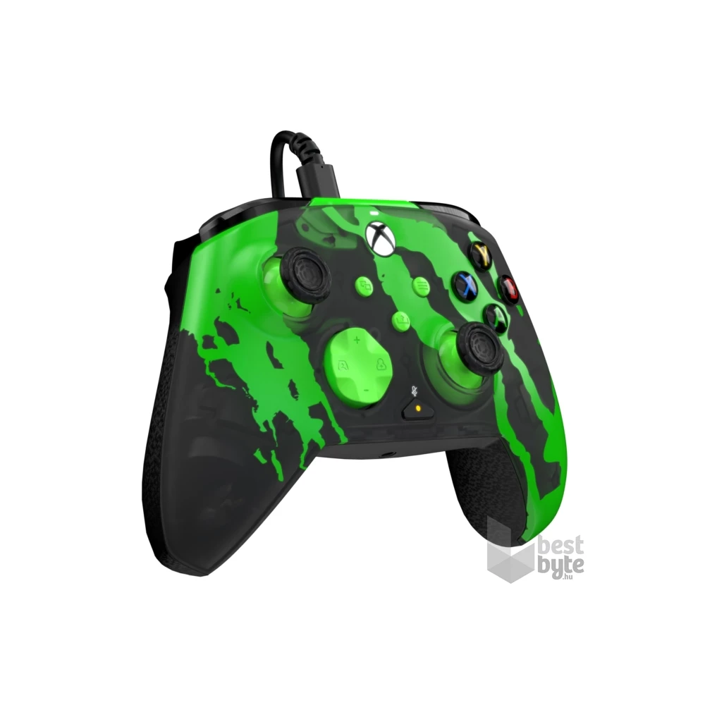 PDP 049-023-JGR Rematch Glow Adevanced Xbox Series X|S/Xbox One/PC vezetékes Jolt Green Glow in the Dark kontroller