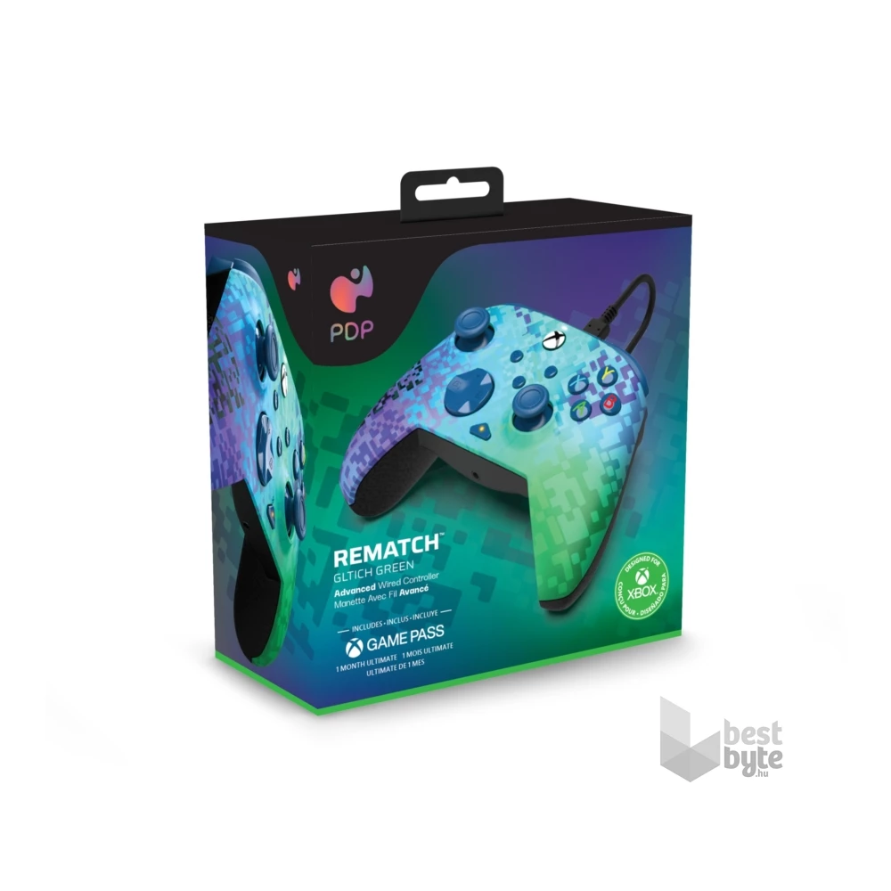 PDP 049-023-GG Rematch Xbox Series X|S/Xbox One/PC vezetékes zöld kontroller