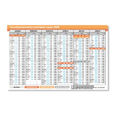 PD 2026 asztali fekvő számfejtési naptár