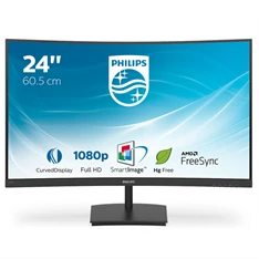 Philips 23,6" 241E1SC FHD VA VGA/HDMI ívelt monitor