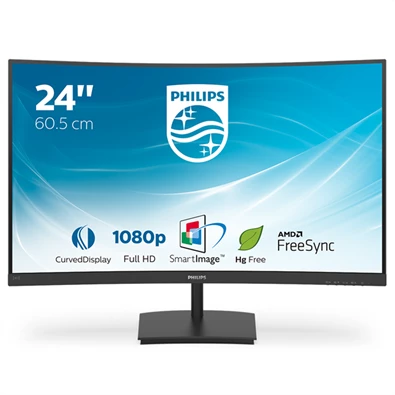 Philips 23,6" 241E1SC FHD VA VGA/HDMI ívelt monitor