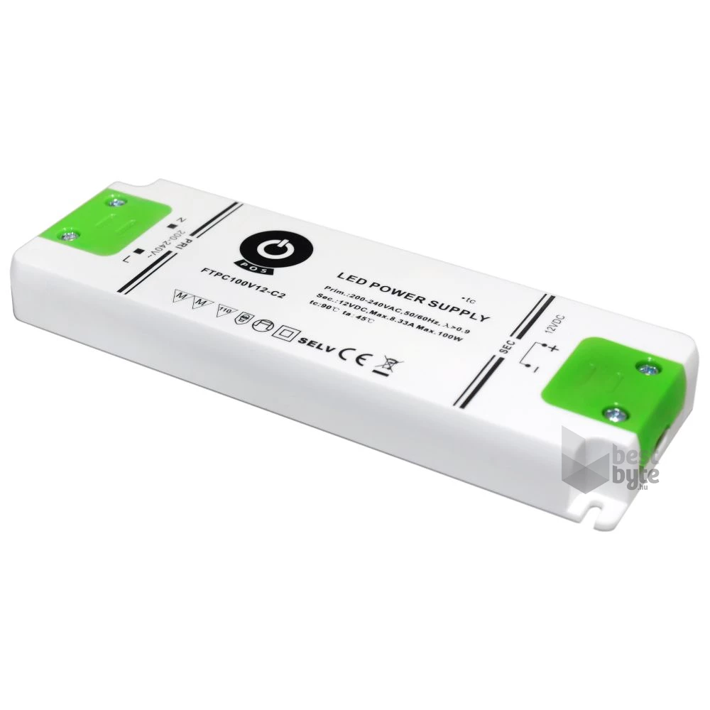 POS POWER FTPC100V12-C2 12V/8.33A 100W IP20 LED tápegység