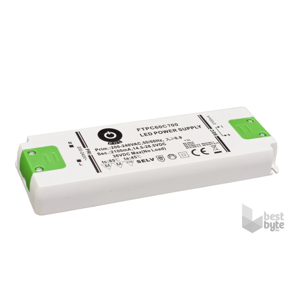 POS POWER FTPC60C700 700mA/43~86VDC 60,2W IP20 LED tápegység