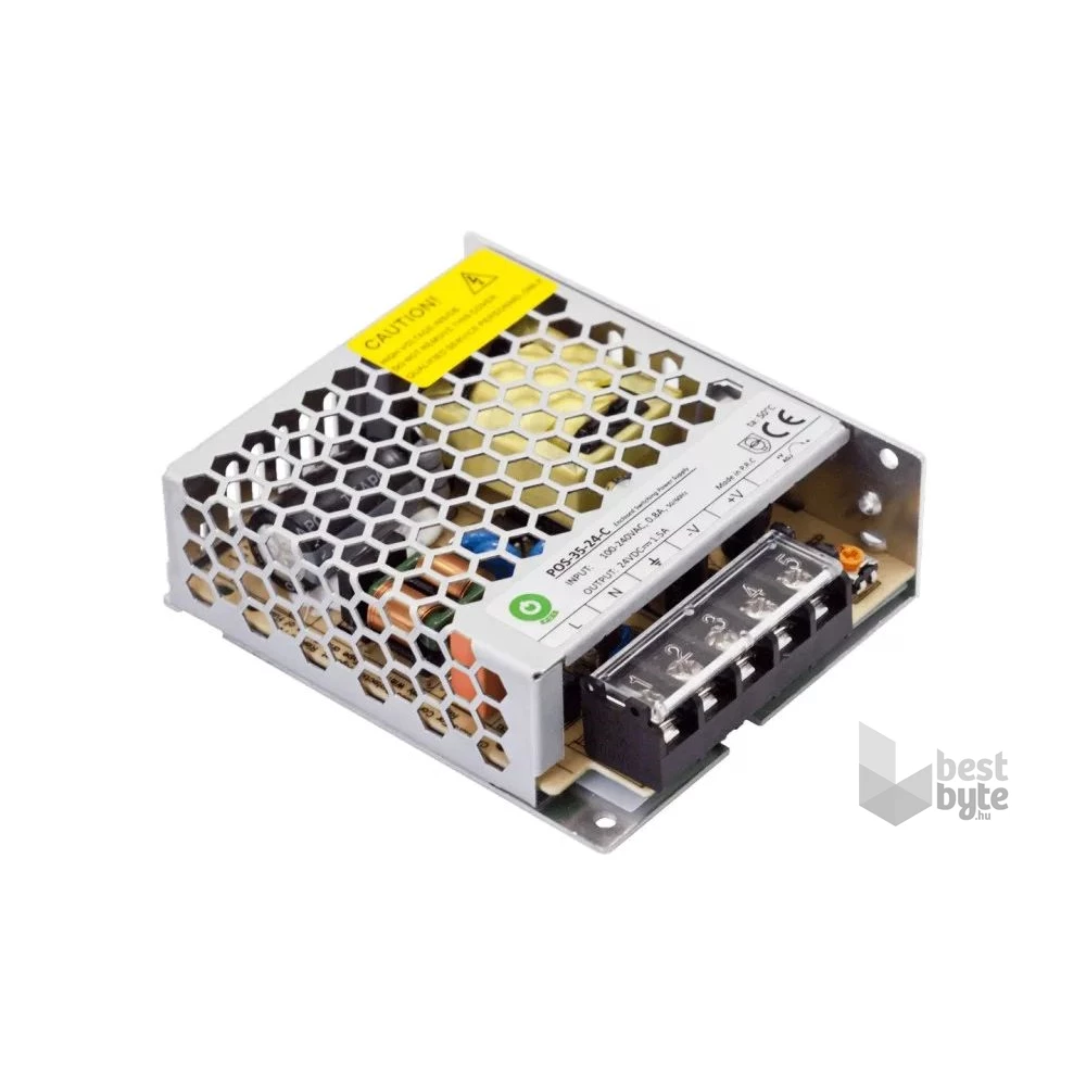 POS POWER POS-35-24-C 24V/1.5A 36W IP20 fém házas LED tápegység