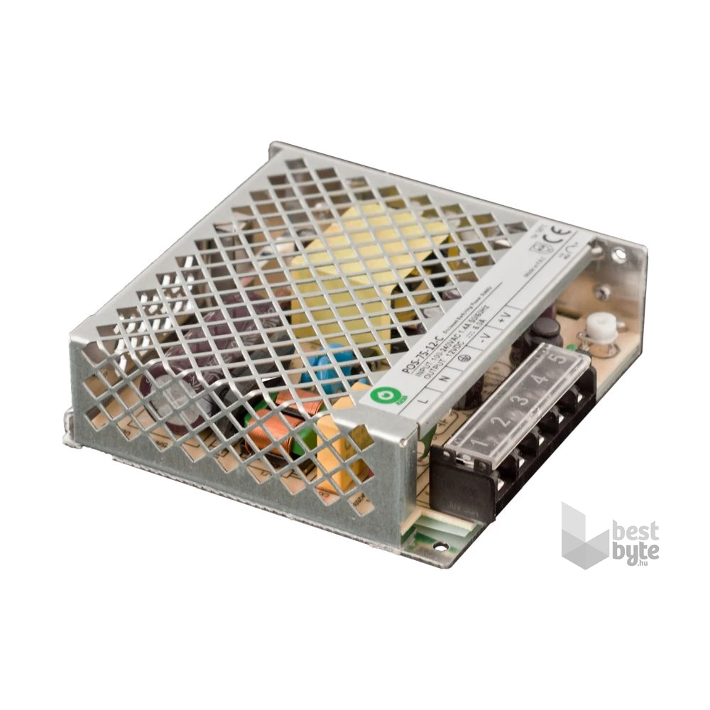 POS POWER POS-75-12-C 12V/6A 72W IP20 fém házas LED tápegység