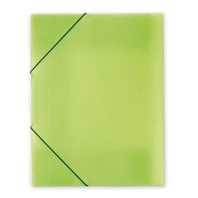 Karton P+P Opaline A4 pólyás áttetsző zöld gumis mappa