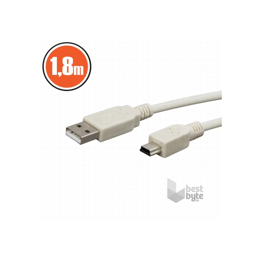 PRC USB 2.0 A - mini USB 2.0 B 1.8m kábel