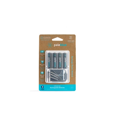 Paleblue PB-AA-C 4xAA 2000mAh USB-C újratölthető ceruza akkumulátor + töltőkábel