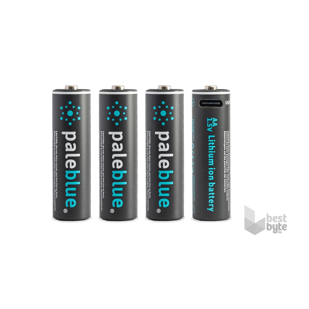 Paleblue PB-AA-C 4xAA 2000mAh USB-C újratölthető ceruza akkumulátor + töltőkábel