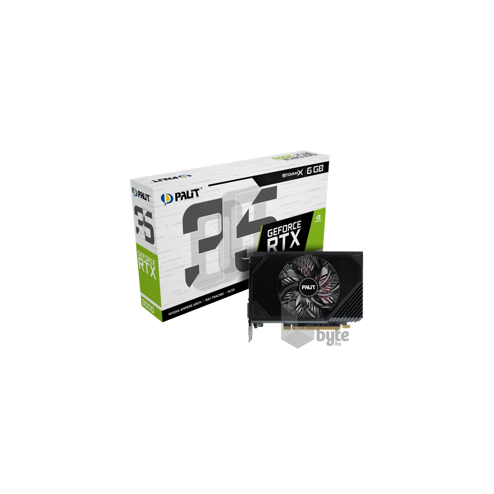 Palit GeForce RTX 3050 StormX nVidia 6GB GDDR6 96bit PCIe videókártya