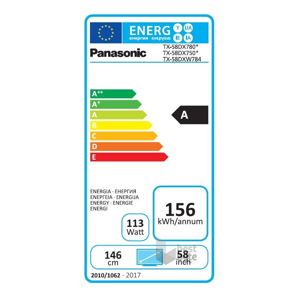 Panasonic 58" TX-58DX780E 4K UHD 3D Smart LED TV