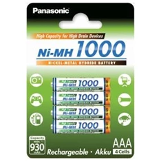 Panasonic Eneloop AAA 1000mAh mikro ceruza akkumulátor 4db/bliszter