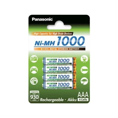 Panasonic Eneloop AAA 1000mAh mikro ceruza akkumulátor 4db/bliszter