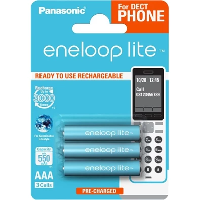 Panasonic Eneloop Phone AAA 550mAh mikro ceruza akkumulátor 3db/bliszter
