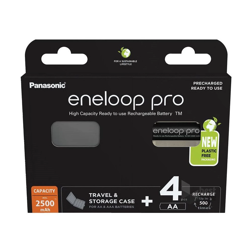 Panasonic Eneloop BK-3HCDEC4BE AA 2500mAh ceruza akku 4db/csomag