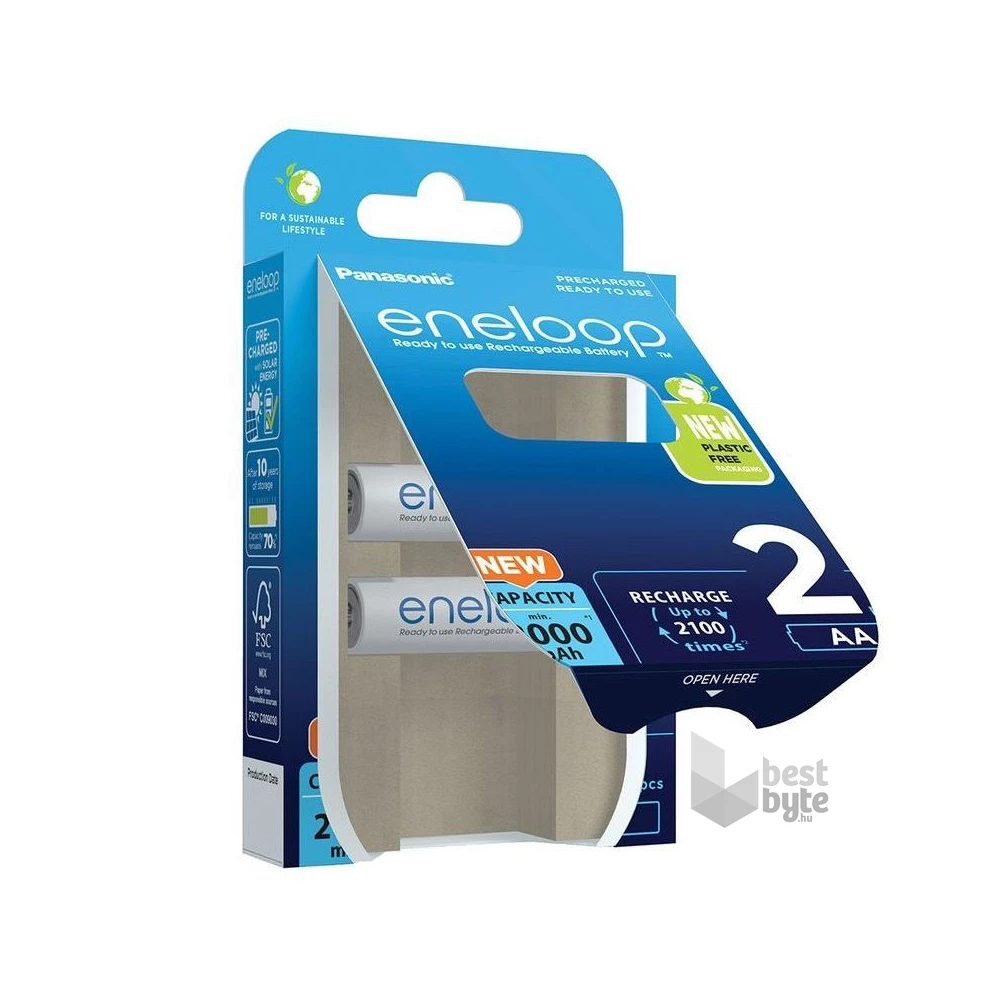 Panasonic Eneloop BK-3MCDE/2BE AA 2000mAh ceruza akku 2db/csomag