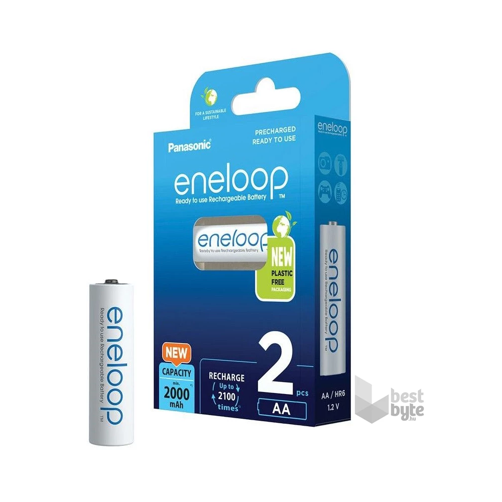 Panasonic Eneloop BK-3MCDE/2BE AA 2000mAh ceruza akku 2db/csomag
