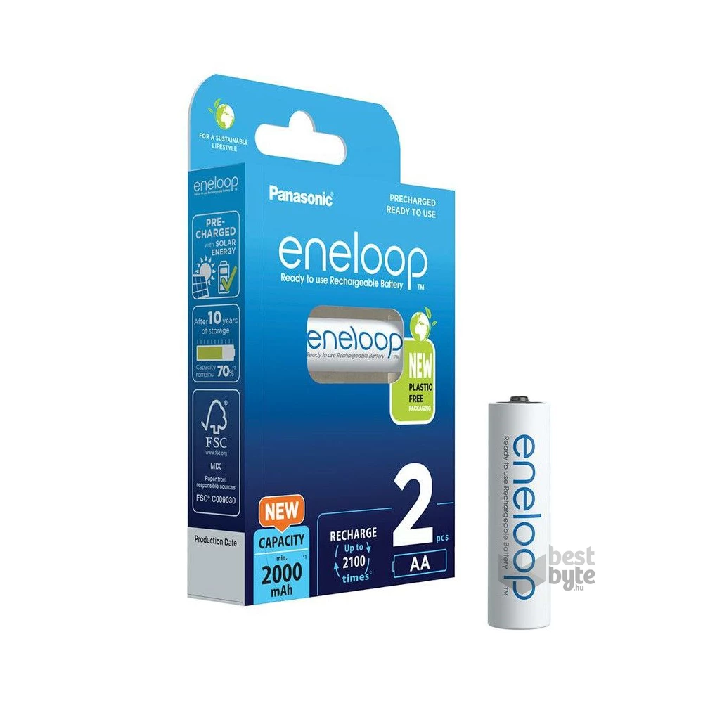 Panasonic Eneloop BK-3MCDE/2BE AA 2000mAh ceruza akku 2db/csomag