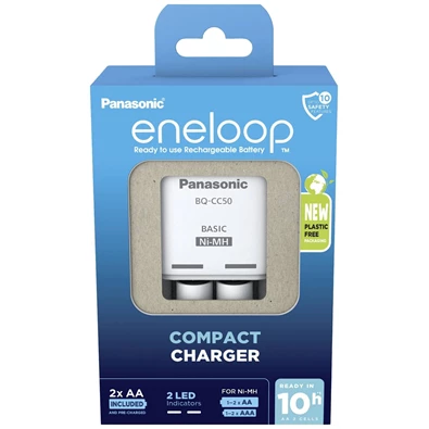 Panasonic Eneloop K-KJ50MCD20E AA 2000mAh időzítős akkutöltő +2xAA akku