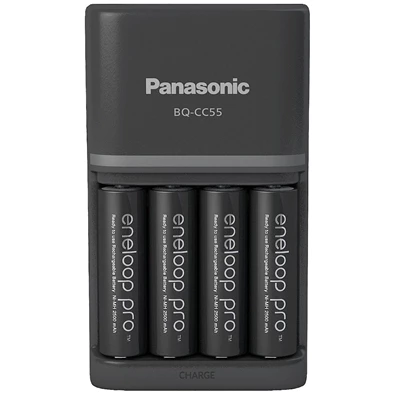Panasonic Eneloop K-KJ55HCD40E AA 2500mAh gyors akkutöltő +4xAA akku