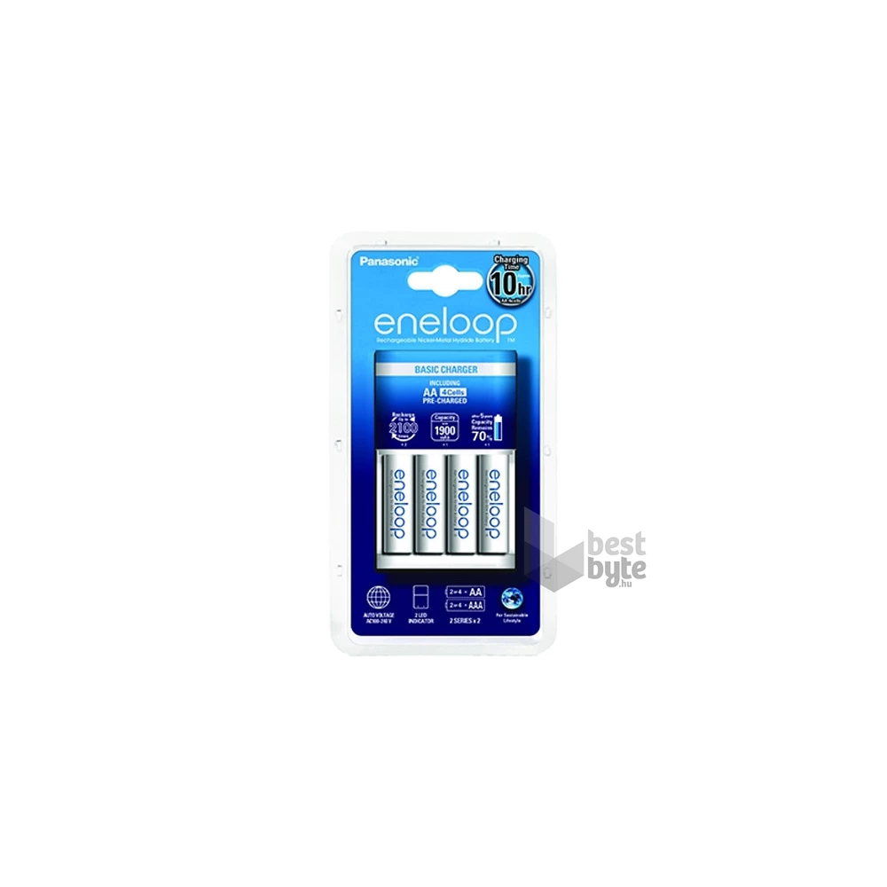 Panasonic Eneloop KKJ51MCC40E akkutöltő timer + 4xAA 1900 mAh akku