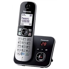 Panasonic KX-TG6821PDB DECT fehér háttérvil. kihang. üzenetrögzítős hívóazonosítós fekete telefon