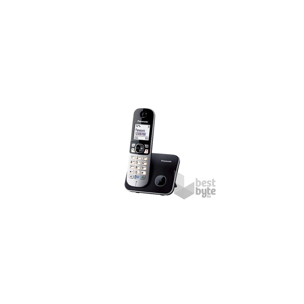 Panasonic KX-TG6811PDB fehér háttérvil. kihangosítható hívóazonosítós fekete dect telefon