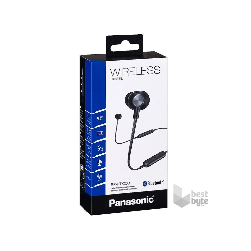 Panasonic RP-HTX20BE-K Ergofit Bluetooth fekete fülhallgató