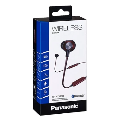 Panasonic RP-HTX20BE-R Ergofit Bluetooth bordó fülhallgató