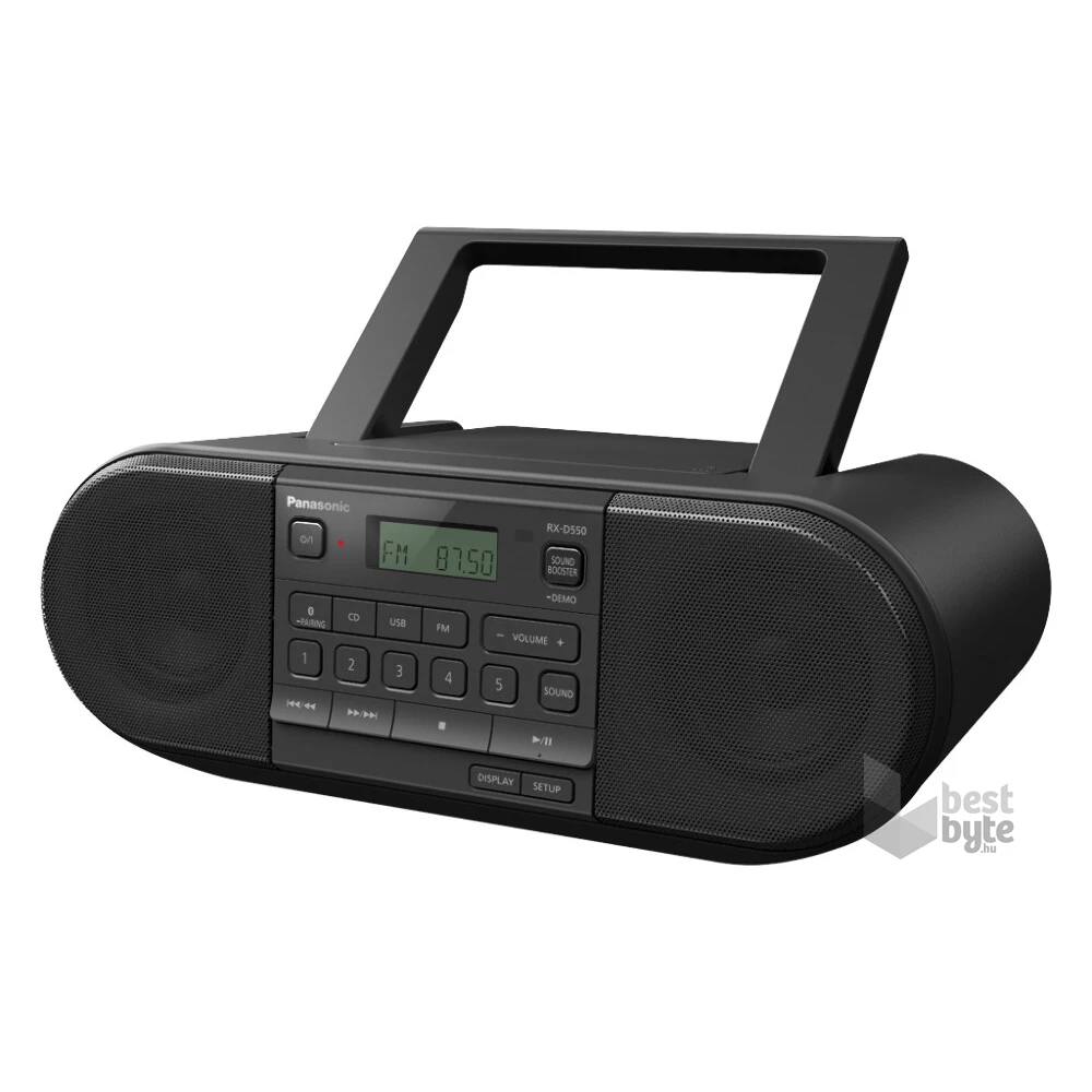 Panasonic RX-D550E-K Bluetooth fekete CD-s rádió