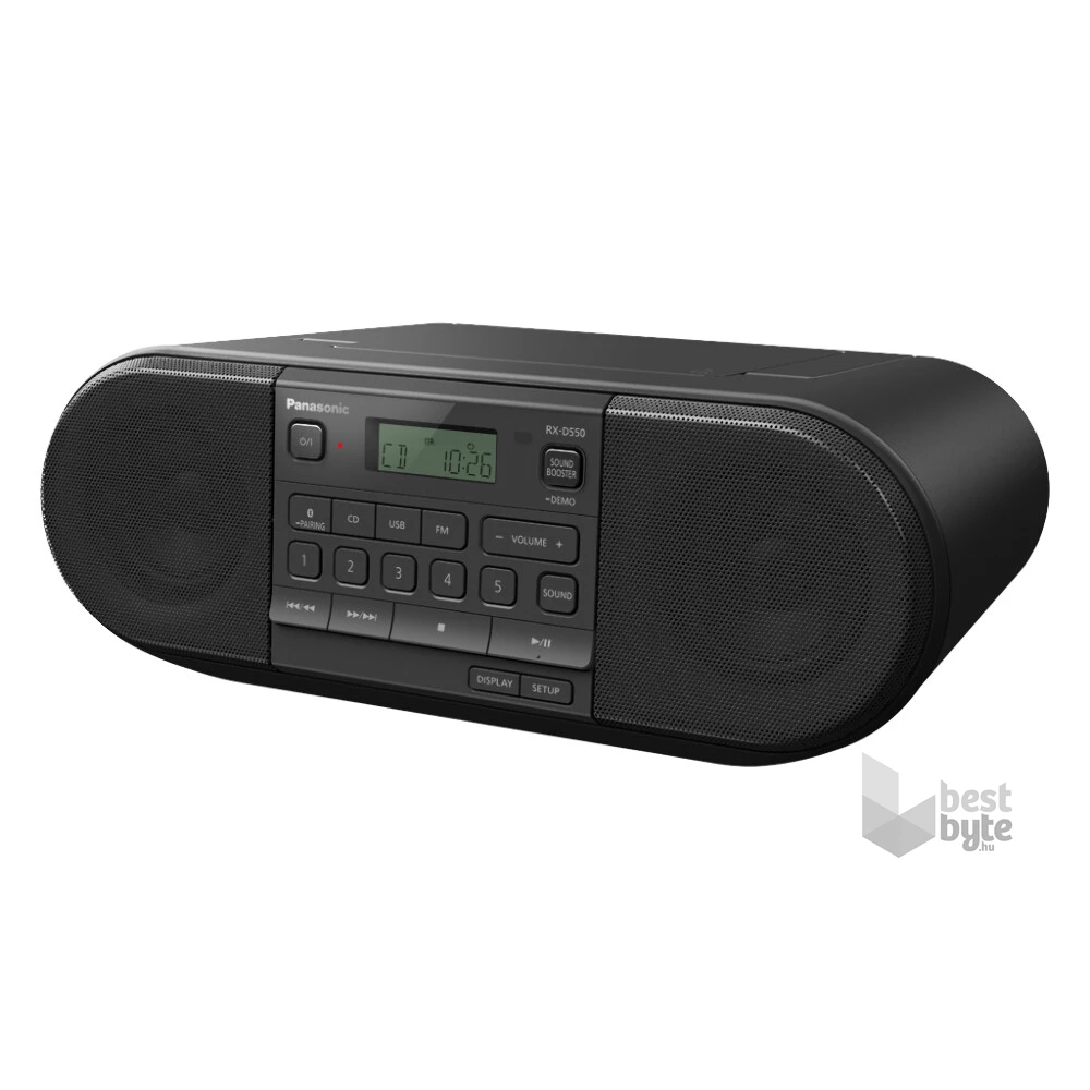 Panasonic RX-D550E-K Bluetooth fekete CD-s rádió