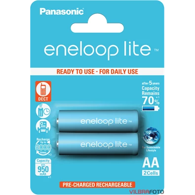 Panasonic Eneloop Lite AA 950mAh ceruza akkumulátor 2db/bliszter