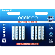 Panasonic Eneloop AAA 750mAh mikro ceruza akku 8db/ bliszter