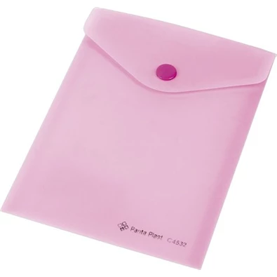 Panta Plast A7 patentos pasztell rózsaszín irattartó tasak