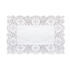 Party Art tortacsipke, fehér, 25x37 cm, 20 lapos, szögletes